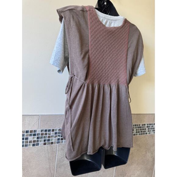 Free People Knit Moca Red Vest Pinafore Dress SZ L NWT Boho - Picture 6 of 7